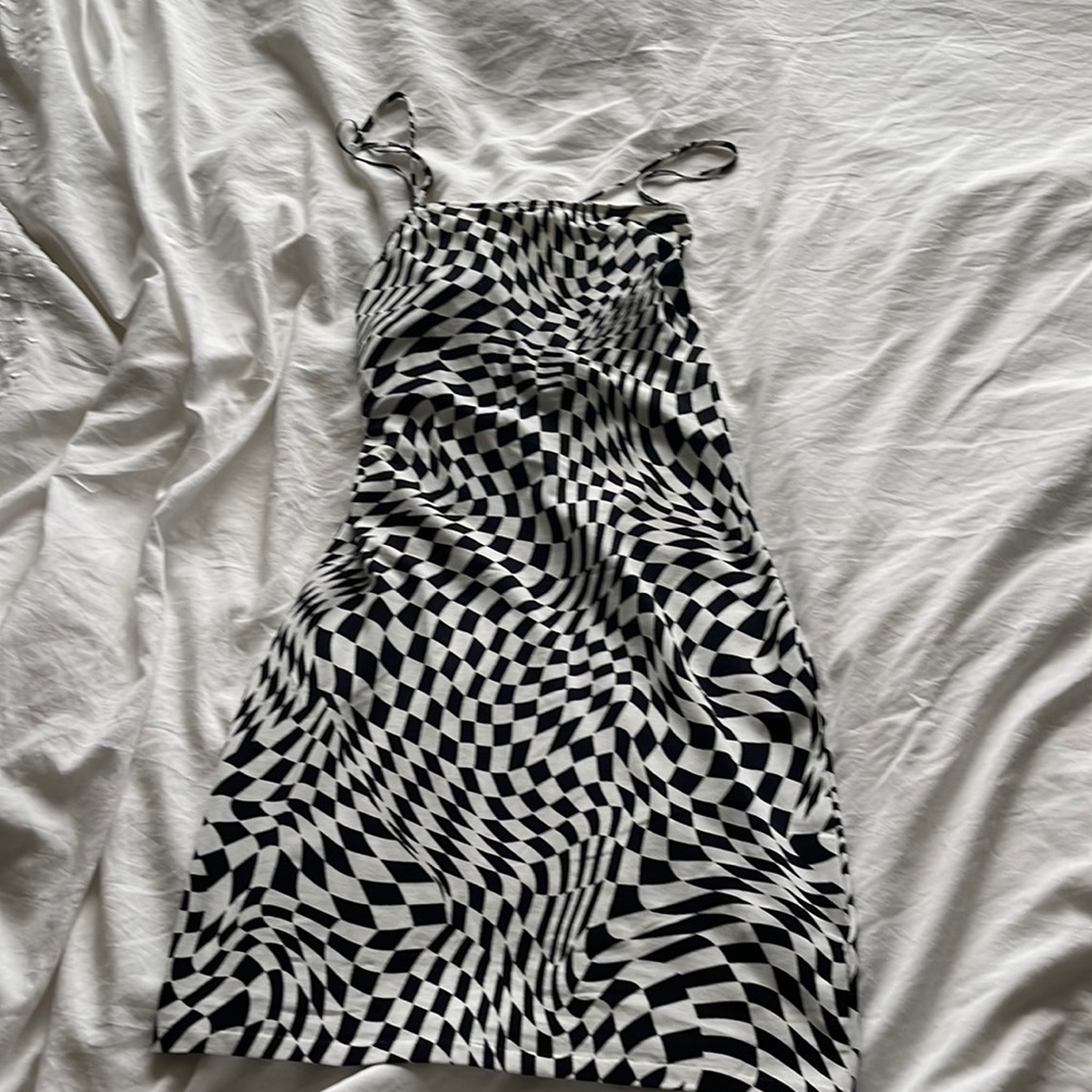 Checkered mini dress